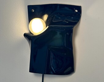 Aplique de pared negro, lámpara enchufable, luz regulable para dormitorio, sala de estar y pasillo, apartamento, inquilino, rediseño, lámpara de pared contemporánea