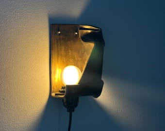 Handmade Bronze Ceramic Wall Sconce, Modern Plug-In Lamp, Architectural Accent Lighting