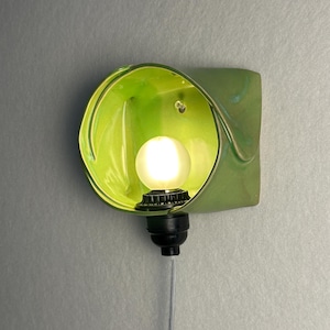 Grüne Plug-In-Wandleuchte aus Keramik, moderne Lampe, einfach zu installierende Beleuchtung für Schlafzimmer, Wohnzimmer, Essbereiche, Flure, zeitgenössisches Licht