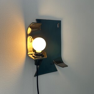 Ceramic Silver Wall Sconce, Plug-In Dimmable Wall Lamp, Sculptural Accent Light, Modern Ceramic Lighting, Unique Wall Decor, Bedside Light image 5