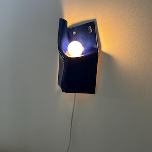 Cobalt Blue Ceramic Wall Sconce, Plug-In or Hardwired Dimmable Lamp, Handmade Sculptural Wall Light, Modern Accent Lighting, Hardwire Sconce bild 14