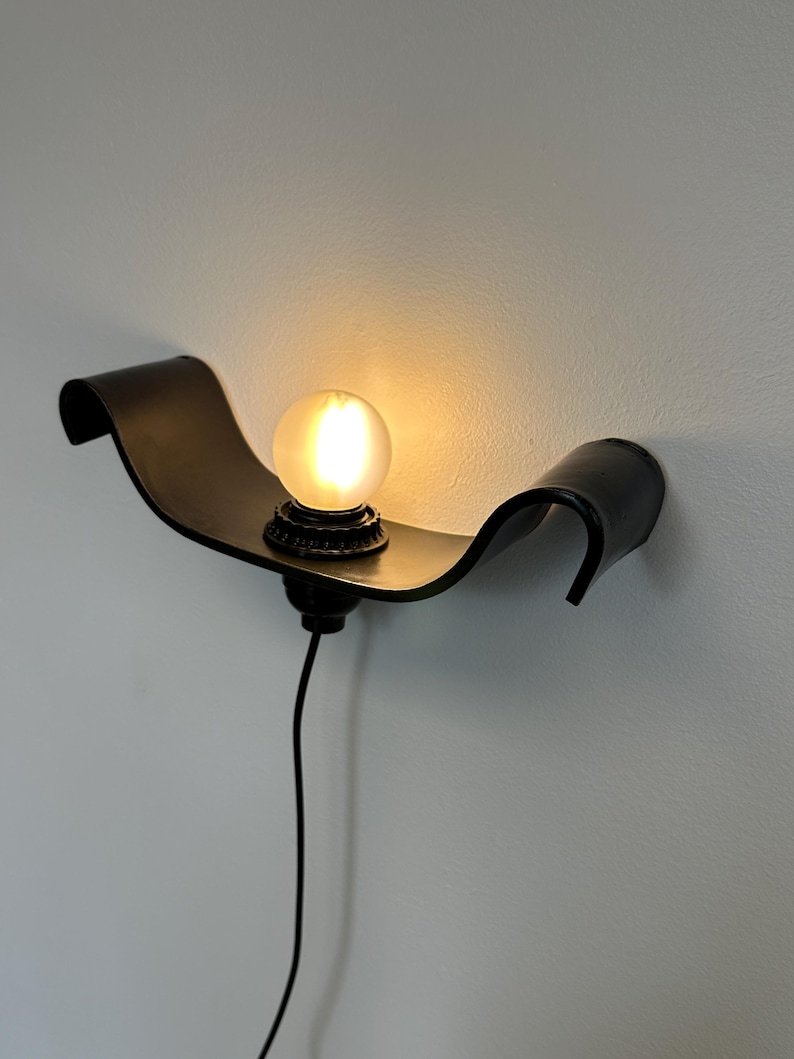 Black Ceramic Wall Sconce, Modern Plug-In Accent Light, Dimmable Bedroom Lighting image 8