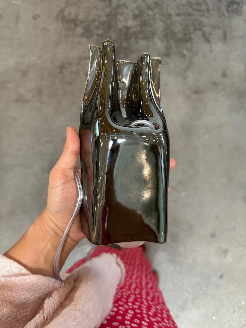 Handgjord vägglampa i keramik, skulptural geometrisk vägglampa, modern accentbelysning bild 5
