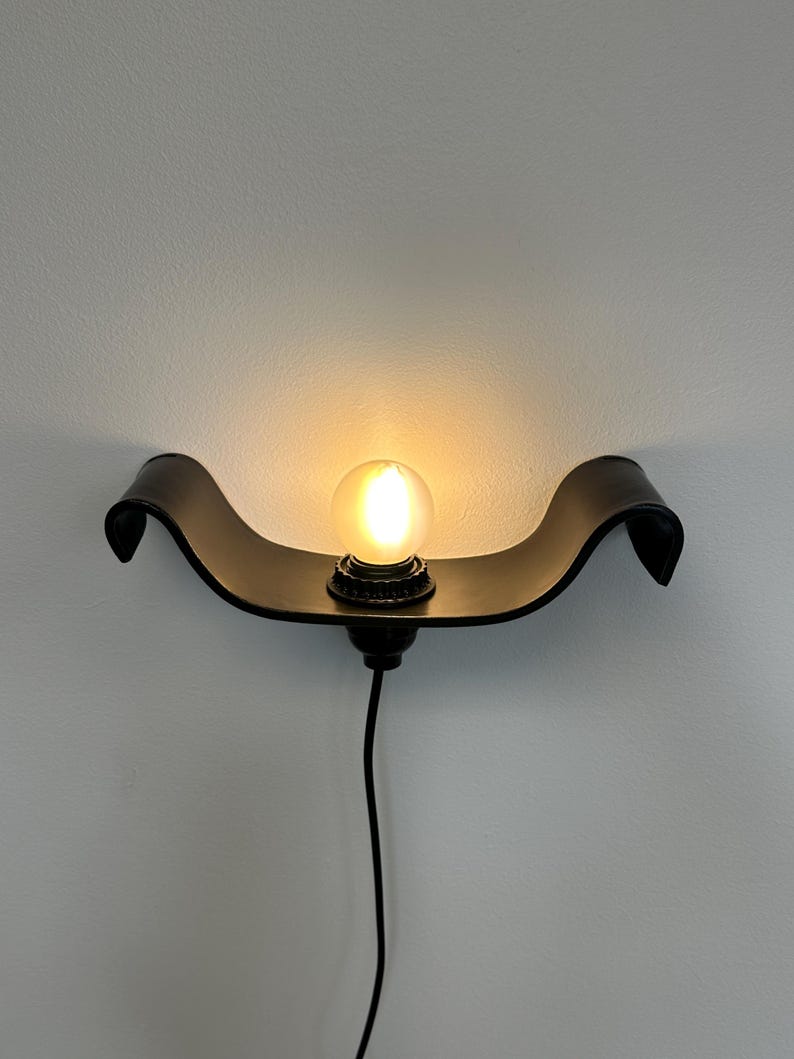 Black Ceramic Wall Sconce, Modern Plug-In Accent Light, Dimmable Bedroom Lighting image 10