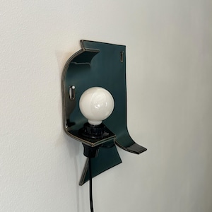 Ceramic Silver Wall Sconce, Plug-In Dimmable Wall Lamp, Sculptural Accent Light, Modern Ceramic Lighting, Unique Wall Decor, Bedside Light image 7