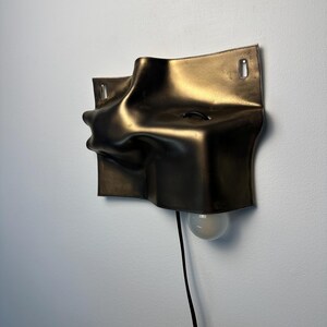Gold Ceramic Wall Sconce, Plug-In Wall Lamp, Modern Wall Light, Geometric Sconce, Contemporary Lighting, Bedroom Bedside Lamp, Living Room bild 2