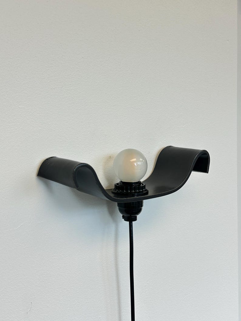 Black Ceramic Wall Sconce, Modern Plug-In Accent Light, Dimmable Bedroom Lighting image 5