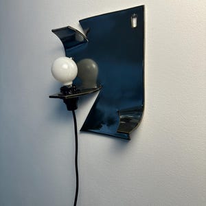 Ceramic Silver Wall Sconce, Plug-In Dimmable Wall Lamp, Sculptural Accent Light, Modern Ceramic Lighting, Unique Wall Decor, Bedside Light image 12