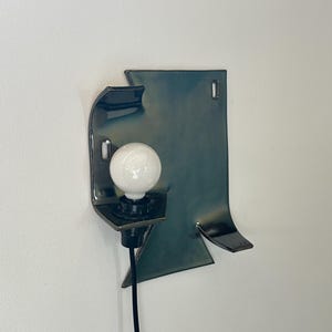 Ceramic Silver Wall Sconce, Plug-In Dimmable Wall Lamp, Sculptural Accent Light, Modern Ceramic Lighting, Unique Wall Decor, Bedside Light image 8
