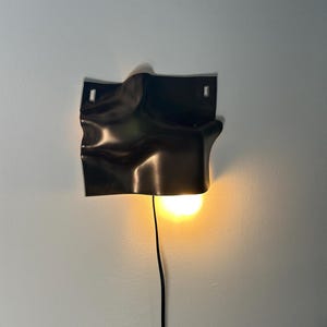 Gold Ceramic Wall Sconce, Plug-In Wall Lamp, Modern Wall Light, Geometric Sconce, Contemporary Lighting, Bedroom Bedside Lamp, Living Room bild 4