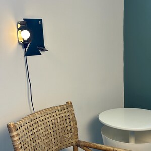 Ceramic Silver Wall Sconce, Plug-In Dimmable Wall Lamp, Sculptural Accent Light, Modern Ceramic Lighting, Unique Wall Decor, Bedside Light image 6