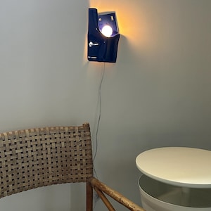 Cobalt Blue Ceramic Wall Sconce, Plug-In or Hardwired Dimmable Lamp, Handmade Sculptural Wall Light, Modern Accent Lighting, Hardwire Sconce bild 15