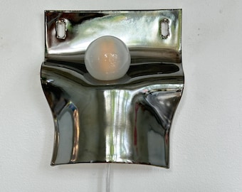 Silver/Graphite Ceramic Sconce, Plug-In Dimmable Lamp for Bedroom, Living Room & Hallway, Easy Install Modern Wall Light, Contemporary light