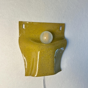 Żółty ceramiczny kinkiet ścienny, nowoczesna lampa wtykowa, łatwe w montażu oświetlenie do sypialni, salonów, renowacji, nowoczesne oświetlenie akcentowe