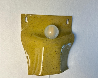 Gul keramisk vägglampa, modern vägguttagslampa, lättinstallerad belysning för sovrum, vardagsrum, renovering, modern accentbelysning