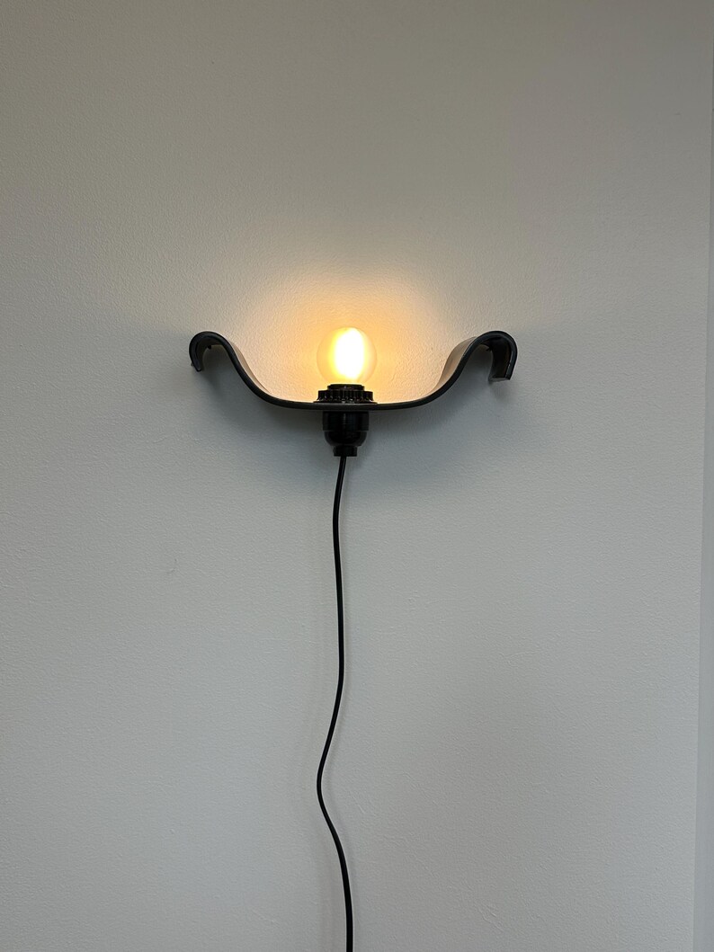 Black Ceramic Wall Sconce, Modern Plug-In Accent Light, Dimmable Bedroom Lighting image 3