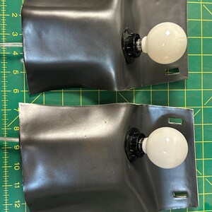 Pair of Ceramic Wall Sconces, Dark Brown Metallic Plug-In Lamps, Bedroom, Living Room, Dining Room, Modern Lighting image 6