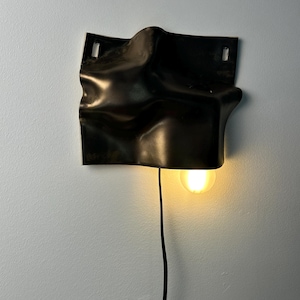 Gold Ceramic Wall Sconce, Plug-In Wall Lamp, Modern Wall Light, Geometric Sconce, Contemporary Lighting, Bedroom Bedside Lamp, Living Room bild 11