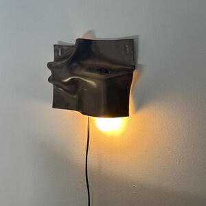 Gold Ceramic Wall Sconce, Plug-In Wall Lamp, Modern Wall Light, Geometric Sconce, Contemporary Lighting, Bedroom Bedside Lamp, Living Room bild 6