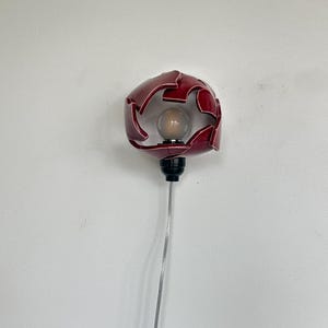 Burgundy Mid-Century Modern Plug-in Wall Sconce, Dimmable Ambient Lighting image 9