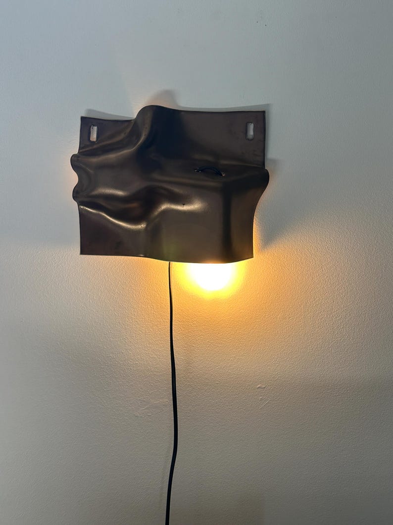 Gold Ceramic Wall Sconce, Plug-In Wall Lamp, Modern Wall Light, Geometric Sconce, Contemporary Lighting, Bedroom Bedside Lamp, Living Room bild 5