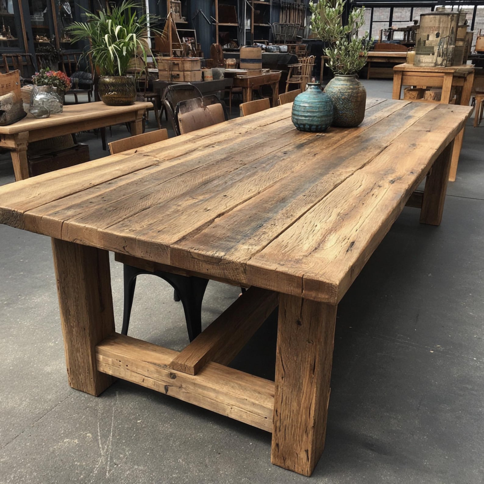 Solid Wooden Rustic Dining Table, Handmade Live Edge Walnut Table ...