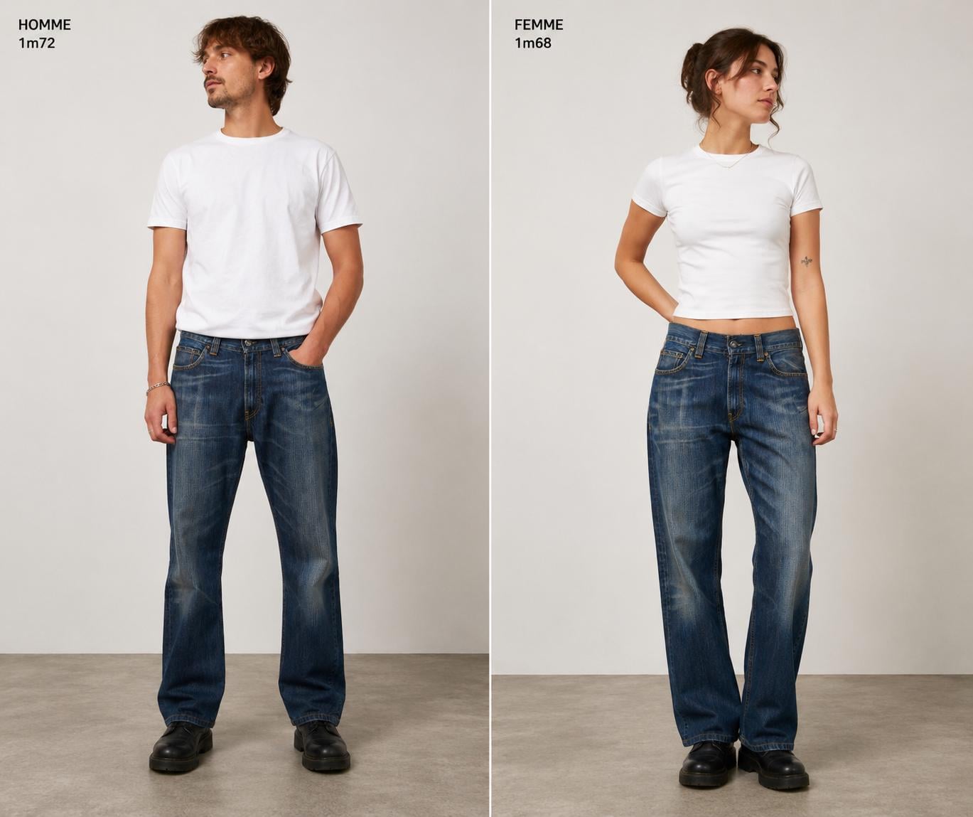 Vintage Levi's 506 Standard Jeans • Acid Wash Blue Denim 2000s