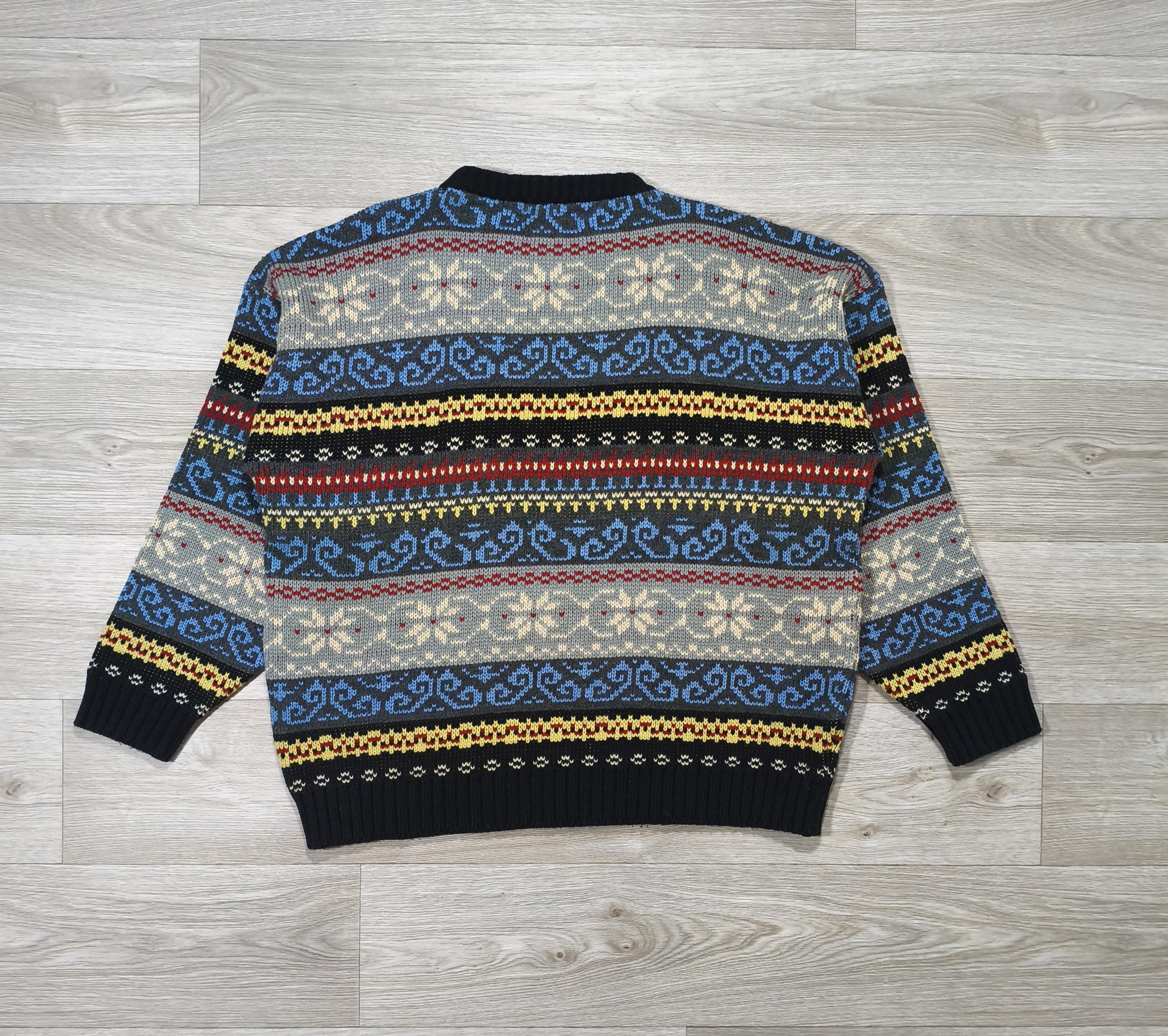Vintage 80s 90s Teddy Smith Wool Blend Sweater • Multicolor