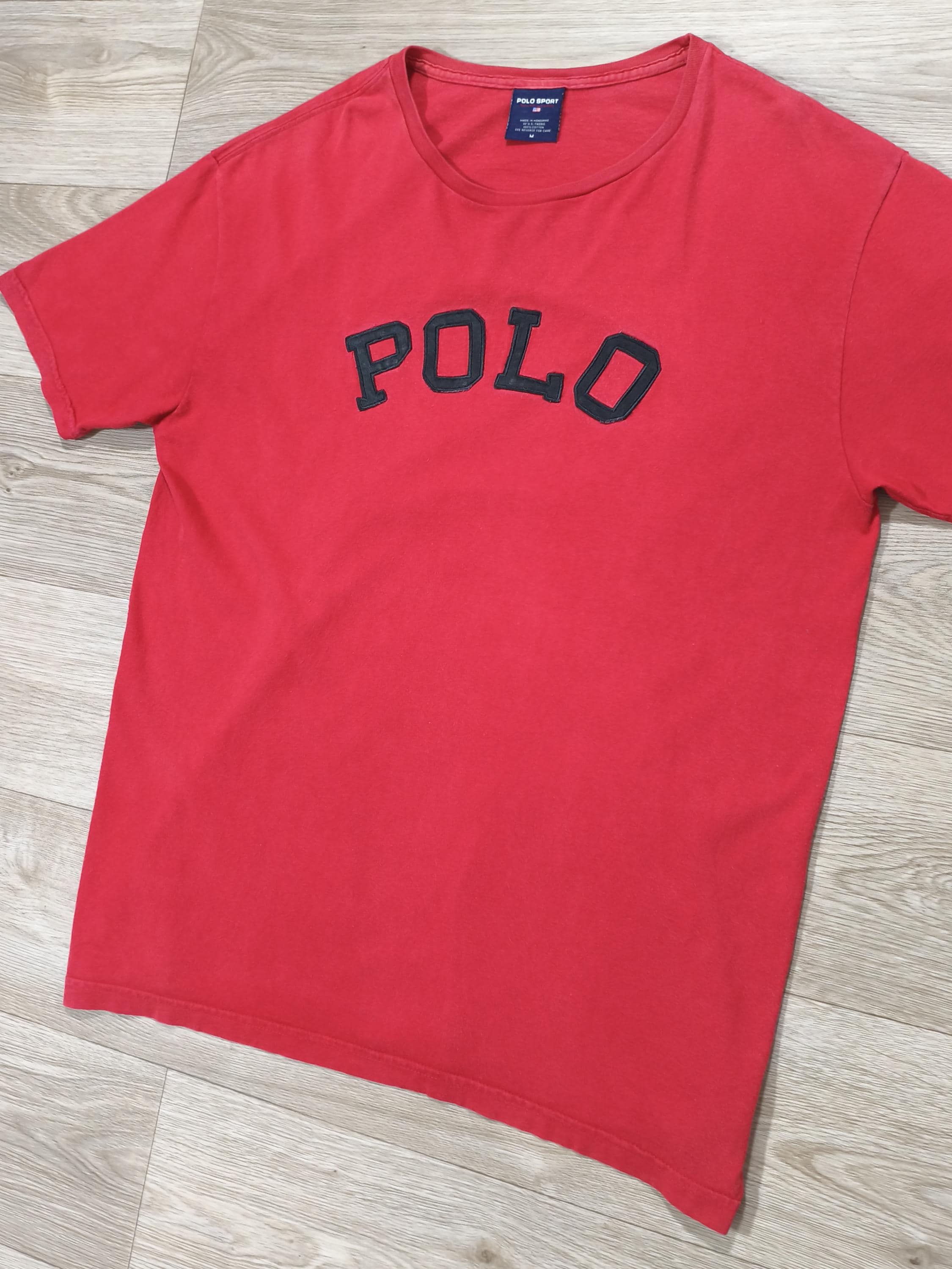 Vintage Red Polo Sport Ralph Lauren T-shirt • 1990s • Embroidered