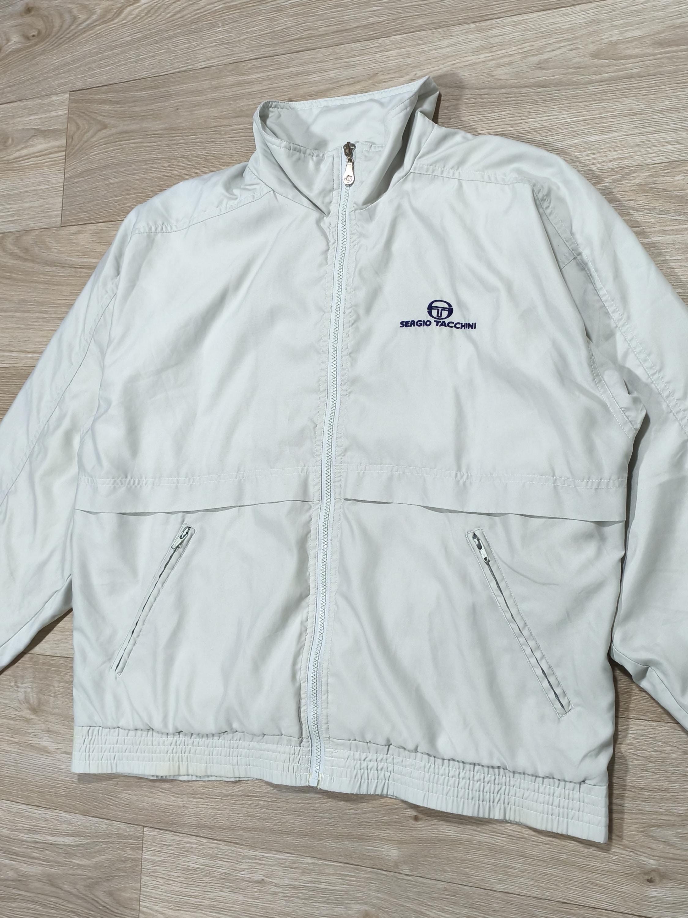 Vintage Sergio Tacchini Windbreaker Jacket Off-white • Early 2000s