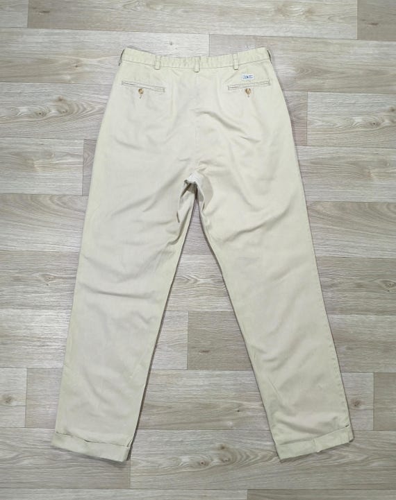 Polo Ralph Lauren Hammond Pant • Vintage 90s Pleated Chino • Stone