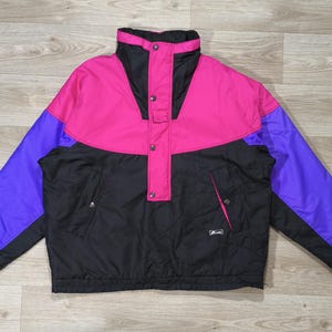 Veste De Ski Think Pink Vintage Colorblock Rose - Taille 2XL Homme - Occasion Bon état