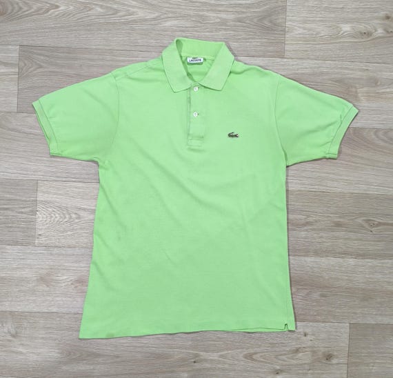 【フランス製】LACOSTE 5191L FR5 DEVANLAY フレラコ Lacoste Devanlay Apple Green Pique Polo Shirt • Vintage 90s Y2K
