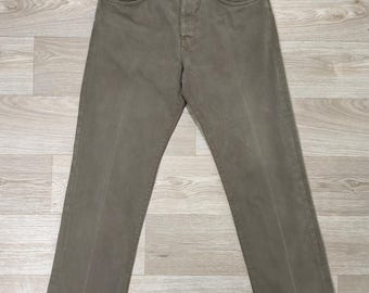 Chevignon Taupe Khaki Vintage Jeans • Jaren 90 Y2K • Minimalistische werkkleding • Old School Streetwear • Maat 36 L 30 Rechte pasvorm