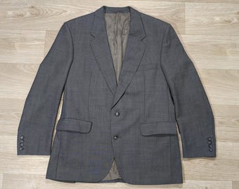 Blazer Crombie in pura lana grigio antracite • Prodotto in Gran Bretagna • Stile old money • Minimalista business • Vintage anni '90 Y2K • XL | The Old School