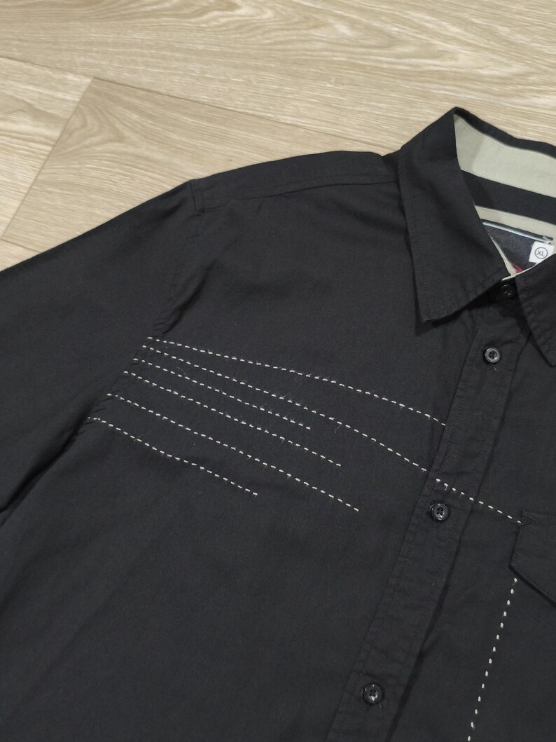 Rip Curl Vintage Y2K linne-bomullsskjorta • Broderad logotyp surfkläder • Skater streetwear • Unisex lös passform • Osorterad gammal kollektion bild 6