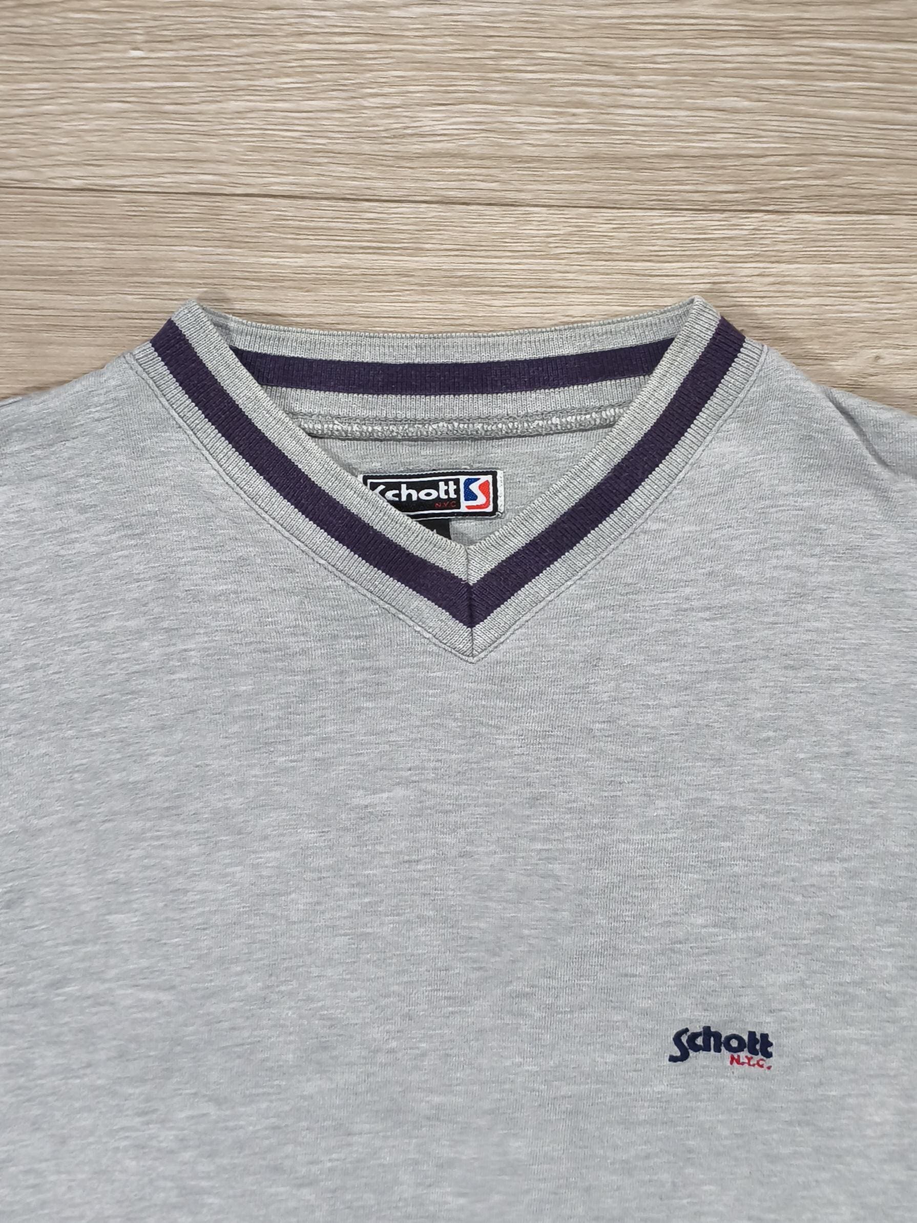 Vintage Schott NYC T-shirt • 90s Streetwear Tee • Embroidered Logo