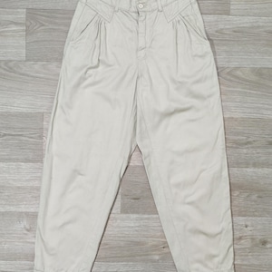 Vintage Triple Pleat Chino Pants • Old School 80s 90s • Retro