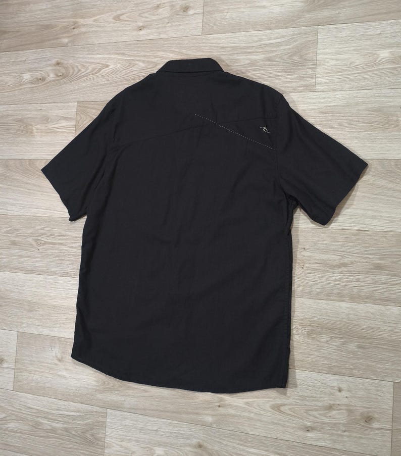 Rip Curl Vintage Y2K linne-bomullsskjorta • Broderad logotyp surfkläder • Skater streetwear • Unisex lös passform • Osorterad gammal kollektion bild 7
