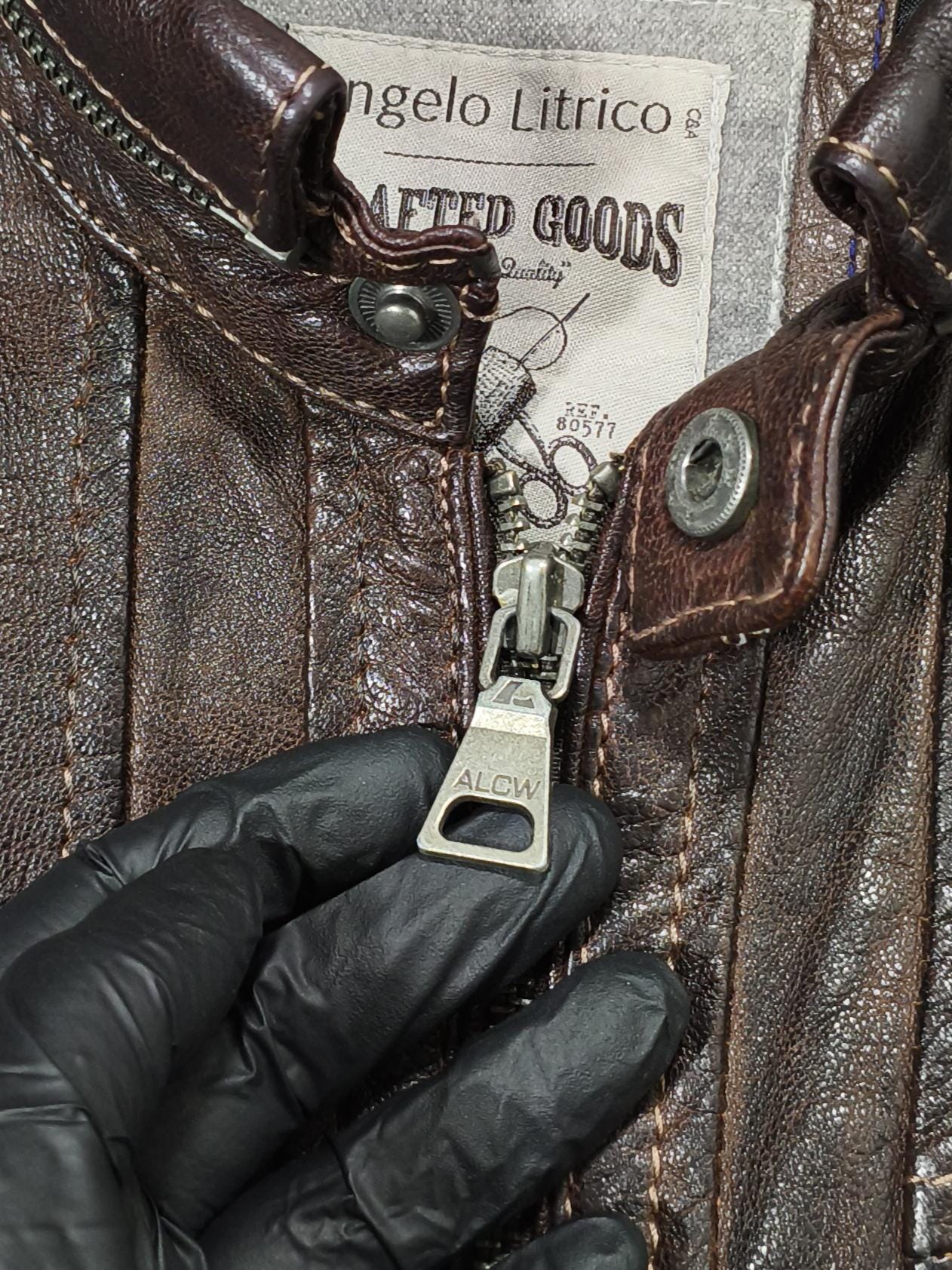 Angelo Litrico Leather Jacket • Goat Nappa Leather • Brown Copper 