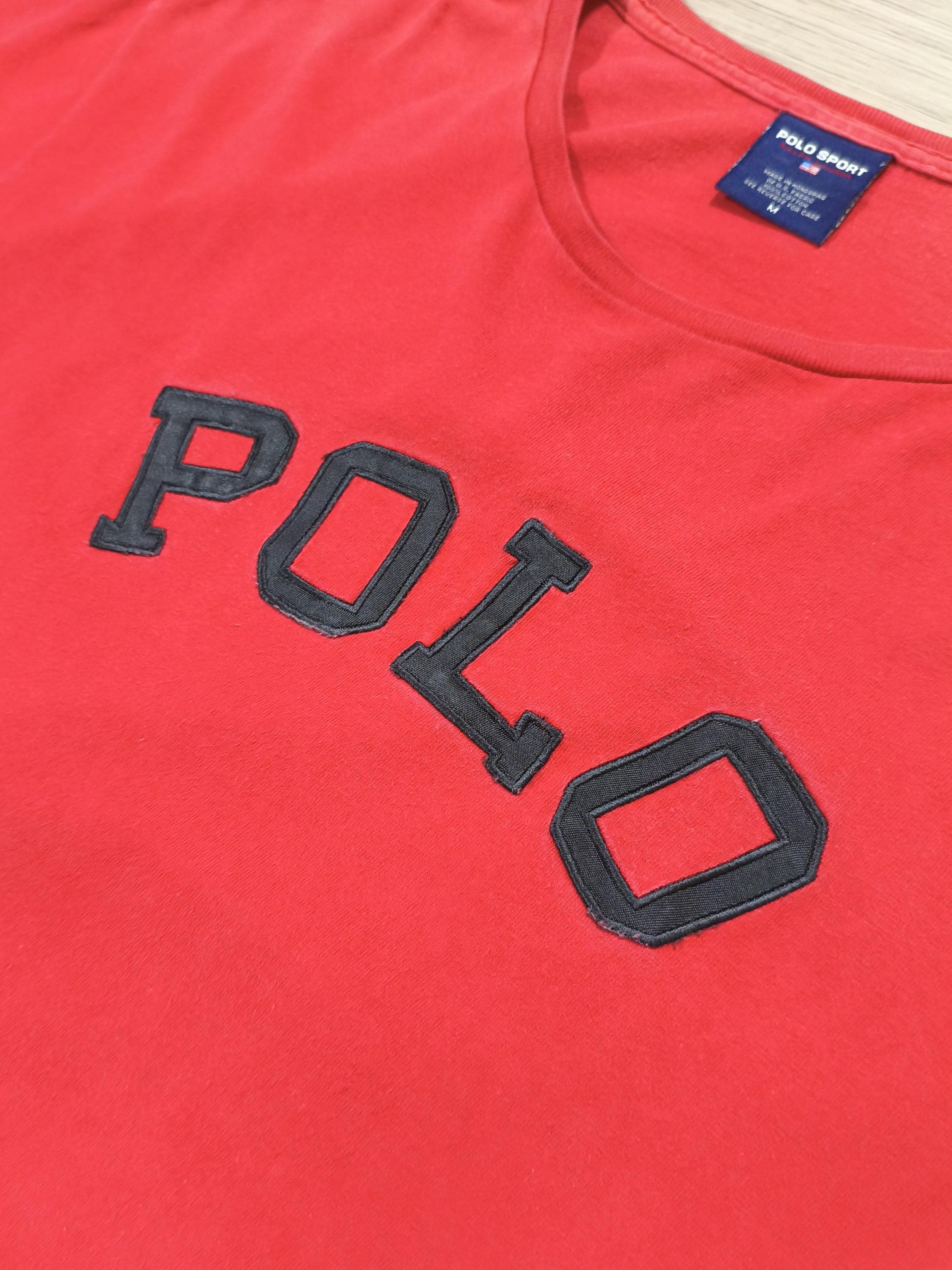 Vintage Red Polo Sport Ralph Lauren T-shirt • 1990s • Embroidered
