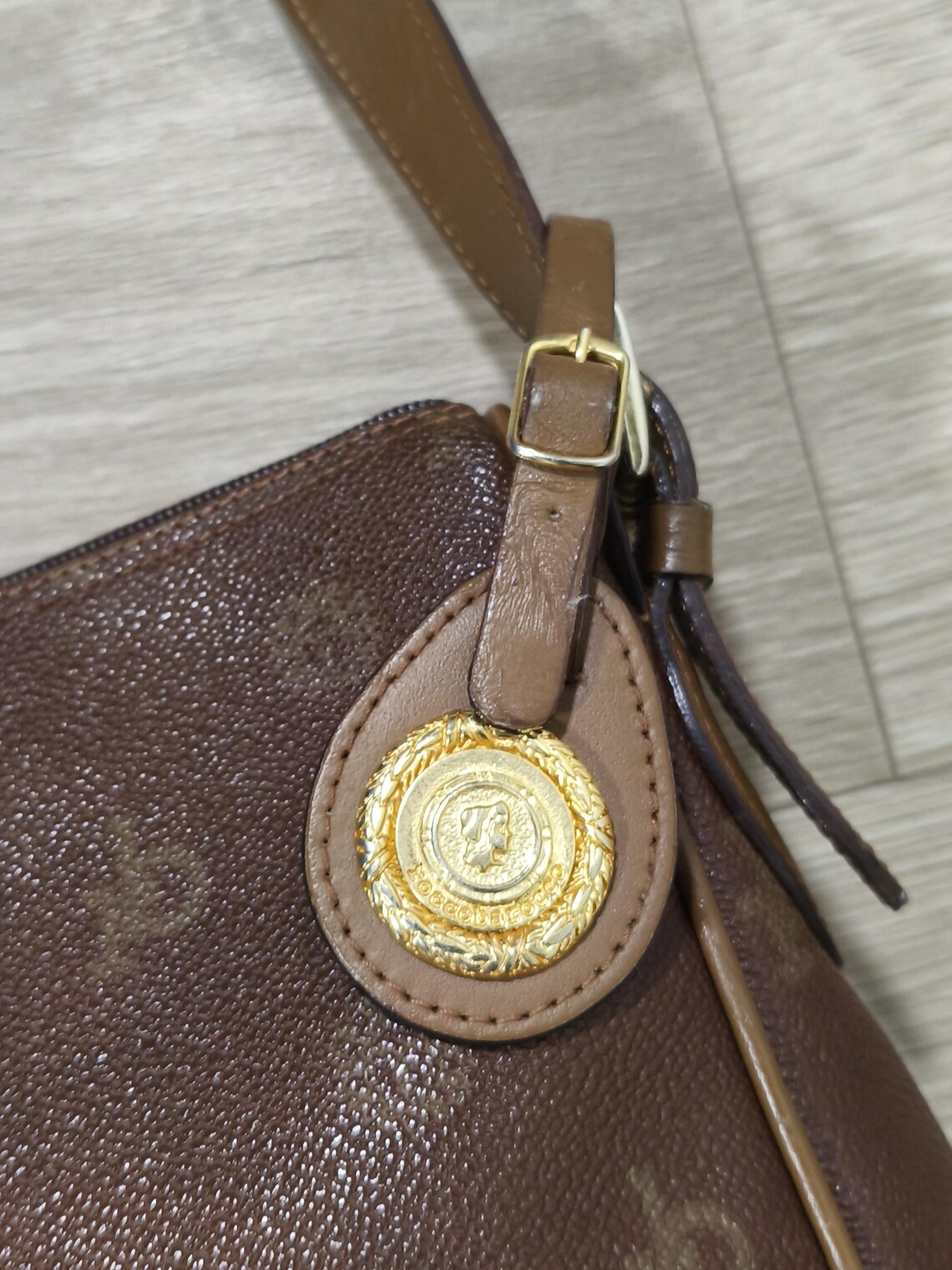 Roccobarocco RB Monogram Bag • Chocolate Brown • Vintage 90s Y2K • Made in Italy • Old Money • Retro Chic, foto 4 di 5