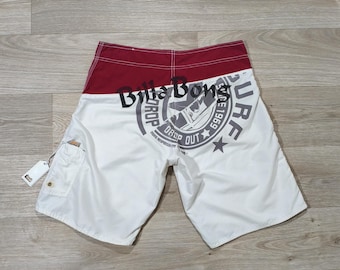 Vintage Billabong Boardshort • Y2K Surfwear • Colorblock Swim Trunks • Big Logo Beach Shorts • Summer Surf Boardshort • W33 L