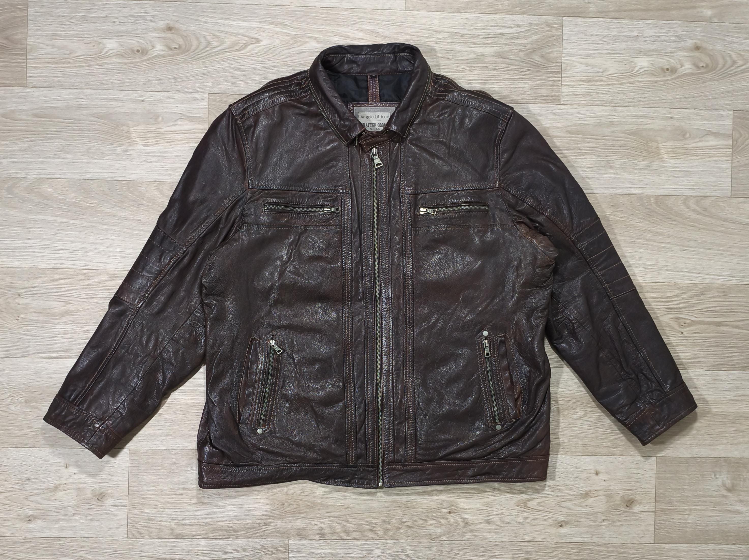 Angelo Litrico Leather Jacket • Goat Nappa Leather • Brown Copper 