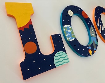 Custom Painted Children’s Letters - Solar System (Price Per Letter)