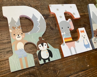 Custom Painted Children’s Letters - Cuddle and Kind Theme