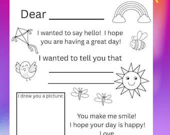 Anytime Kids Letter Printable | Fill-In-The-Blank template
