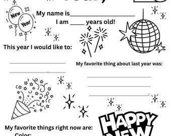 New Year's Letter for Preschoolers | Kids Activity (PDF)