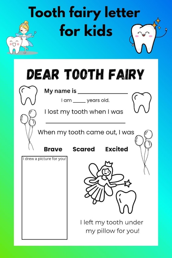 Tooth Fairy Letter| Lost Tooth Printable
