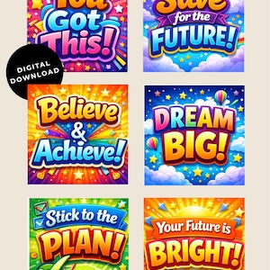 Mini Savings Challenges Tracker | Motivational Money Goals (Digital Download)